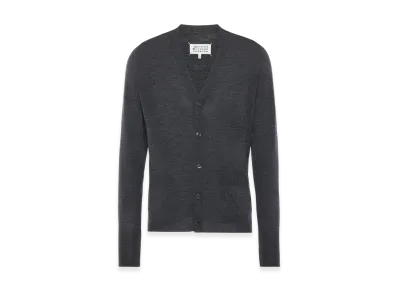 Maison Margiela Wool Blend V-Neck Cardigan "Gray"