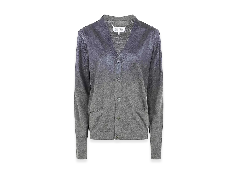 Maison Margiela Women's V Neck Cardigan "Green"