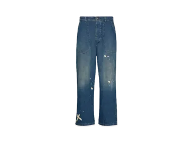 Maison Margiela Distressed Jeans "Greencast Indigo"