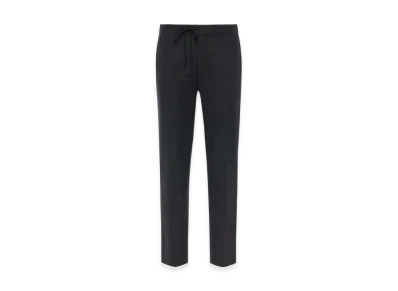 Maison Margiela Drawstring Wool Trousers "Dark Gray"