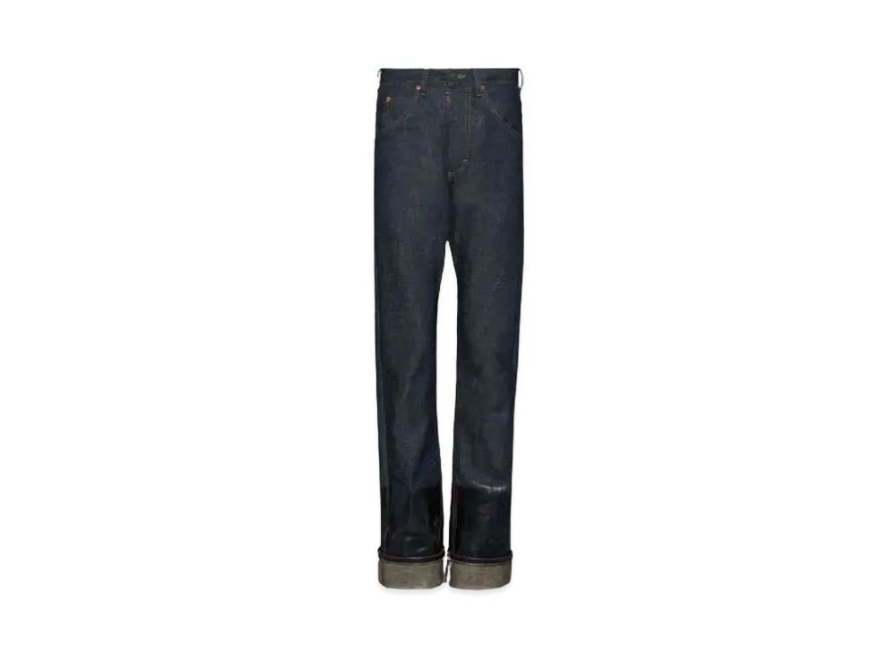 Maison Margiela Lacquered Turn Up Jeans "Navy"