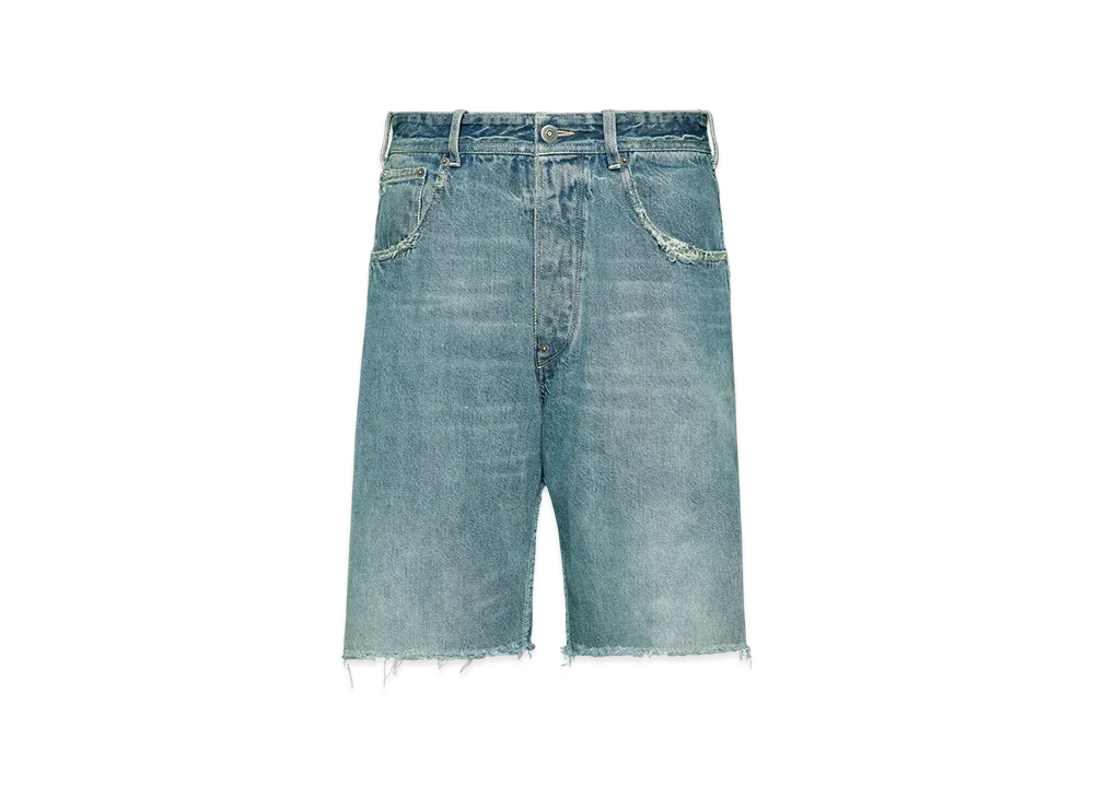 Maison Margiela Men's Denim Cut-Off Shorts "Light Blue"