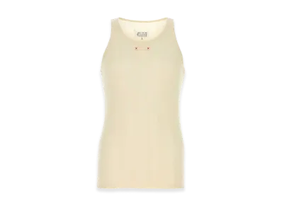 Maison Margiela Ivory Cotton Blend Tank Top "White"