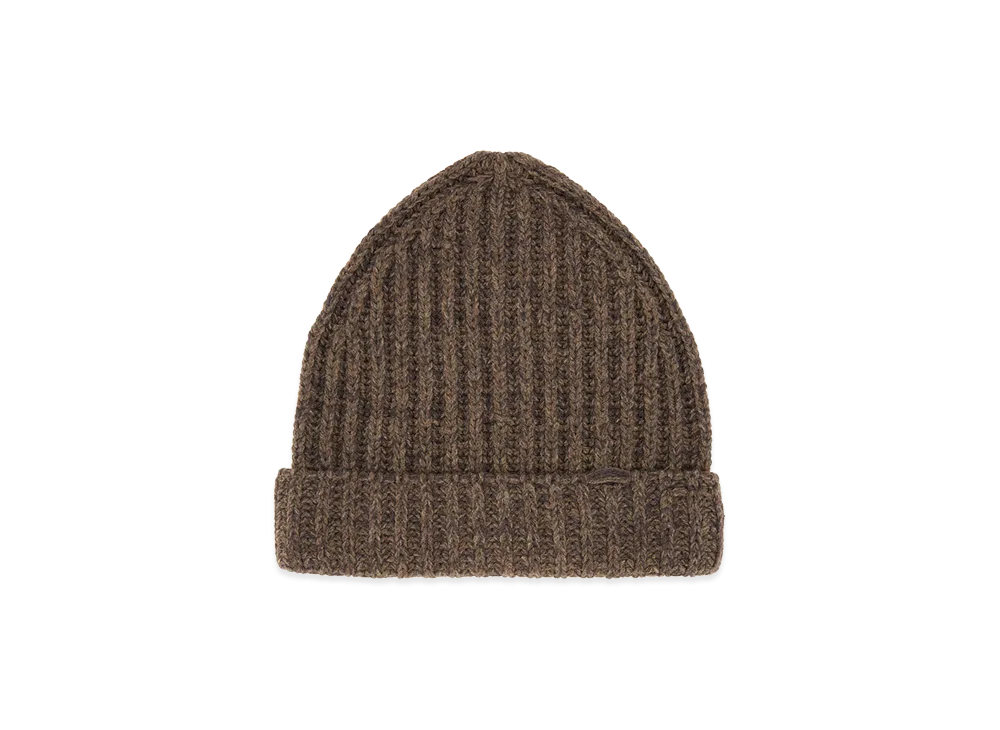 Maison Margiela Wool And Cotton Blend Beanie "Brown"