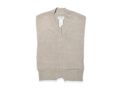 Maison Margiela Cotton Cellulose Hemp Knit Vest "Beige"