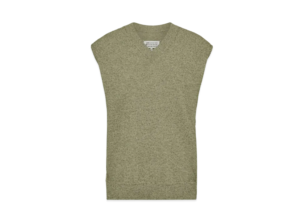 Maison Margiela Men's Pilling Knitwear Top "Sage Green"
