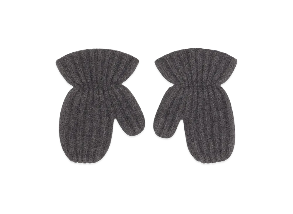 Maison Margiela Felted Wool Mittens "Dark Gray"