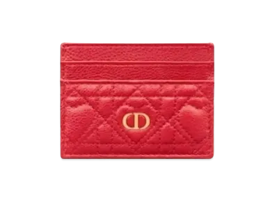 Dior Caro 5 Room Card Holder "Red"