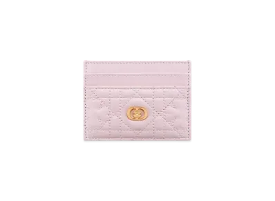 Dior Caro Freesia Card Holder Cannage Lambskin with Star Motif Japan Exclusive "Pale Pink"