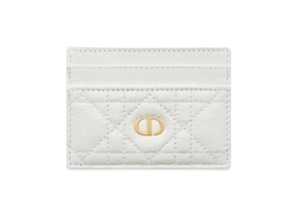Dior Carfive Grid Card Holder "White"