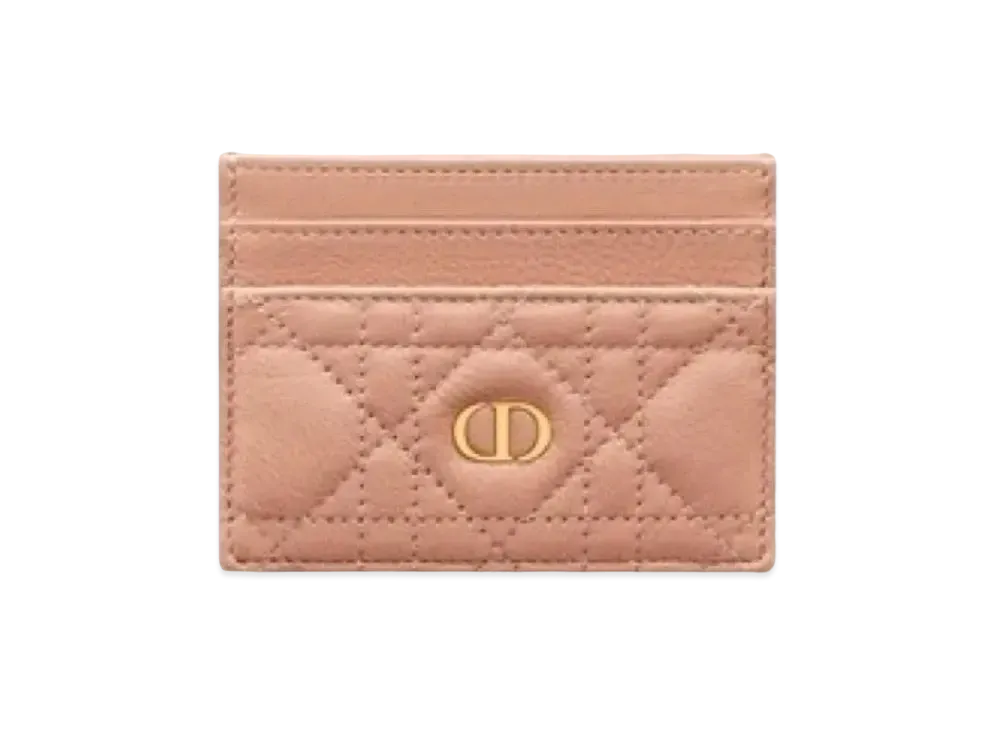 Dior Carfive Grid Card Holder "Rose Pink"