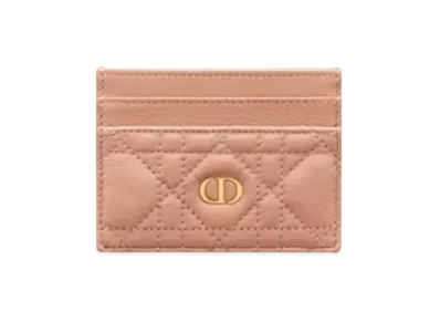 Dior Carfive Grid Card Holder "Rose Pink"
