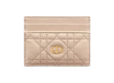 Dior Caro 5 Room Card Holder "Beige"