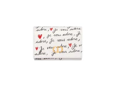 Dior Dioramour Dior Caro Glycine Wallet Je Vous Adore Calfskin "White/Black/Red"