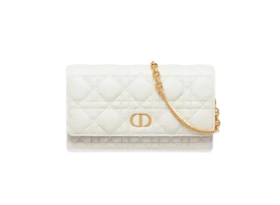 Dior Caro Pouch Supple Cannage Calfskin "Latte"