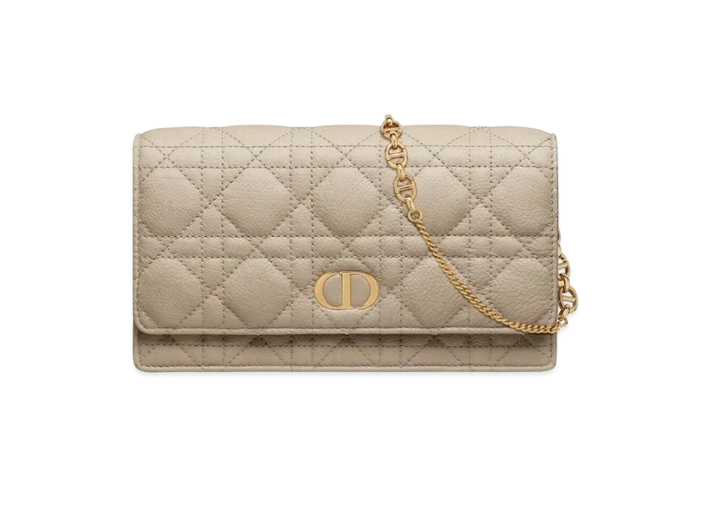 Dior Caro Pouch Supple Cannage Calfskin "Sand"