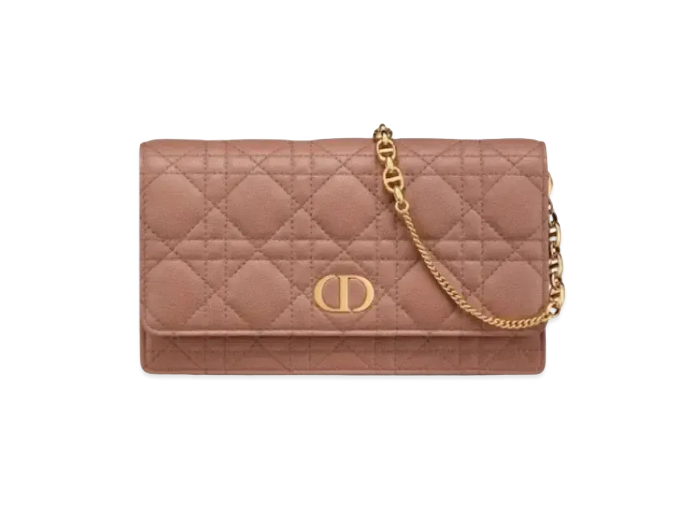 Dior Ladies Caro Wallet "Light Pink"