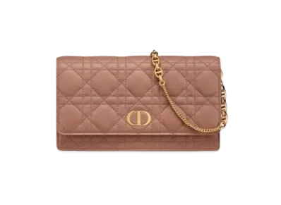 Dior Ladies Caro Wallet "Light Pink"