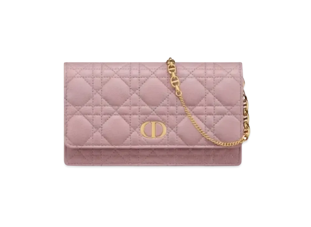 Dior Caro Ladies Wallet "Vintage Pink"