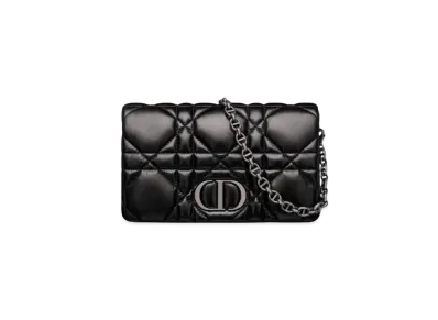Dior Caro Macrocannage Mini Bag Quilted Macrocannage Calfskin "Black"