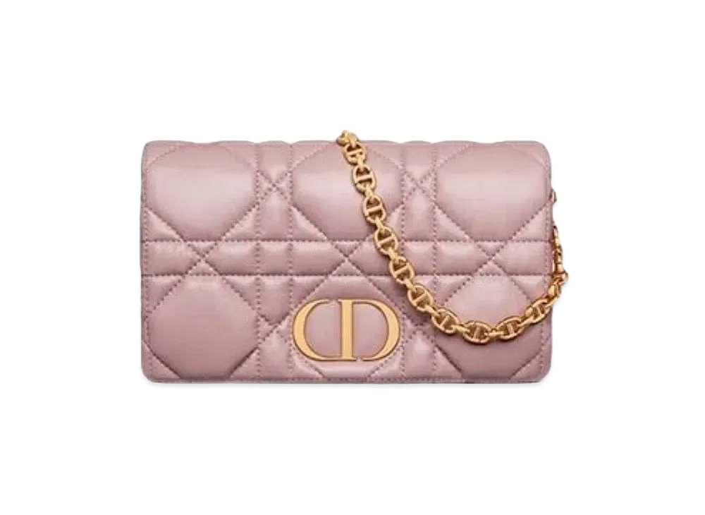 Dior Caro Pouch Calfskin "Antique Pink"