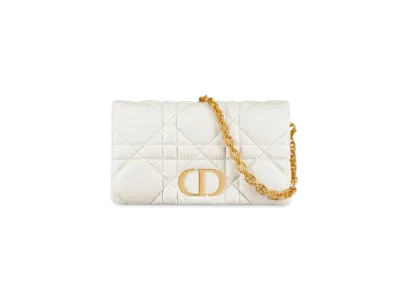 Dior Caro Macrocannage Mini Bag Quilted Macrocannage Calfskin "Latte"