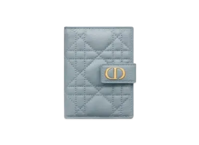 Dior Caro Straight Card Holder "Cloud Blue"