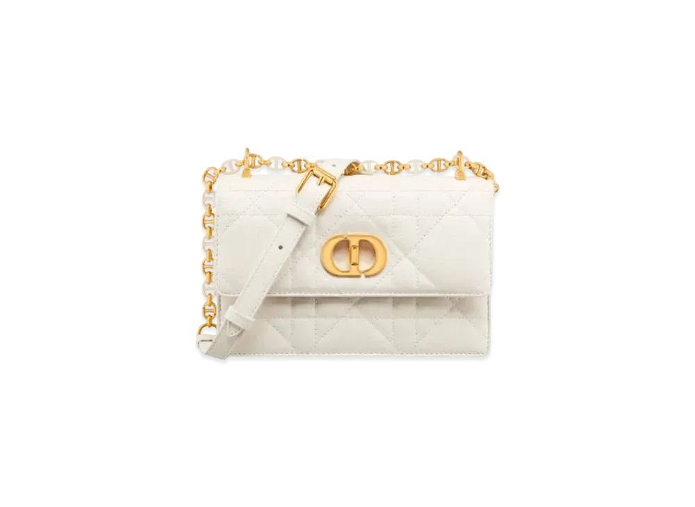Dior Miss Caro Mini Bag Macrocannage Lambskin "Latte"