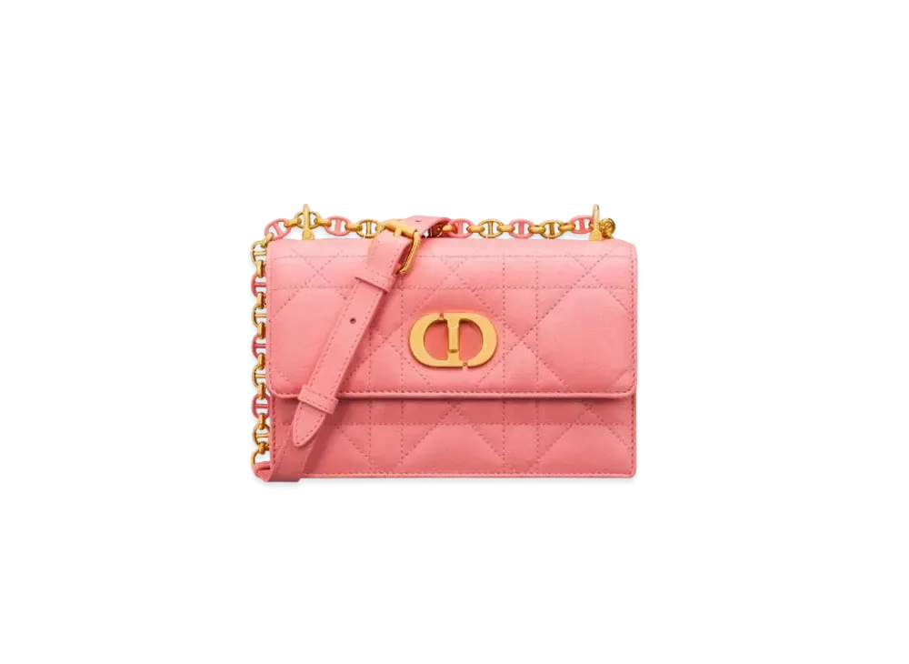 Dior Miss Caro Mini Bag Macrocannage Lambskin "Light Pink"