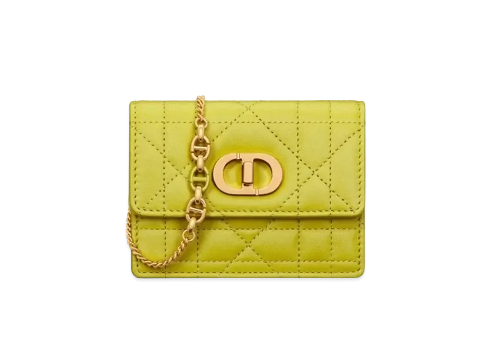 Dior Miss Caro Micro Bag Macro Cannage Lambskin "Lime Yellow"
