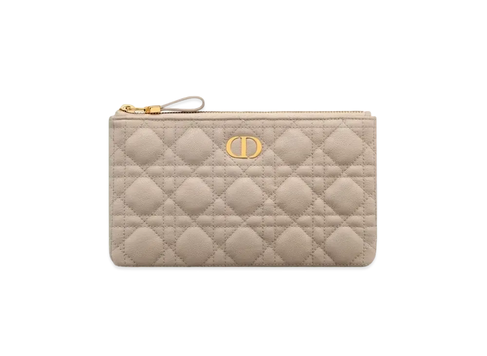 Dior Small Dior Caro Slim Pouch Supple Cannage Calfskin "Sand"