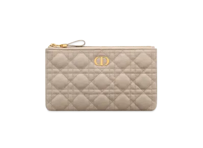 Dior Small Dior Caro Slim Pouch Supple Cannage Calfskin "Sand"