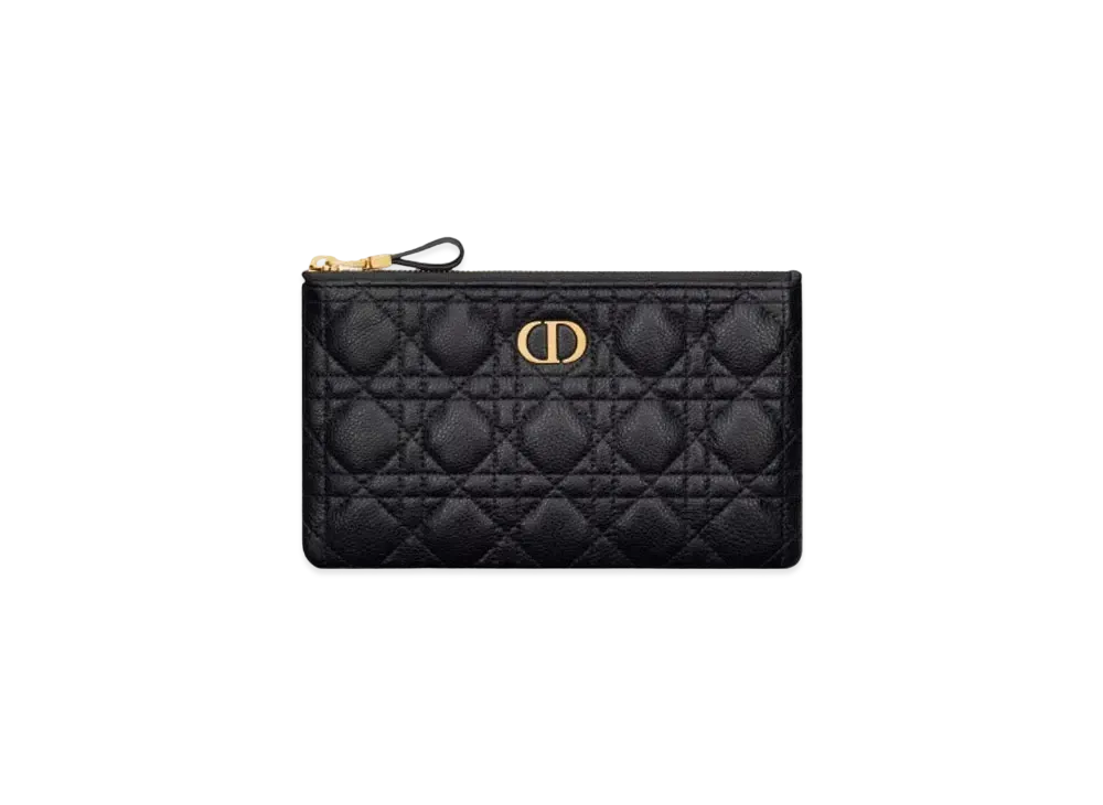 Dior Small Dior Caro Slim Pouch Supple Cannage Calfskin "Black"