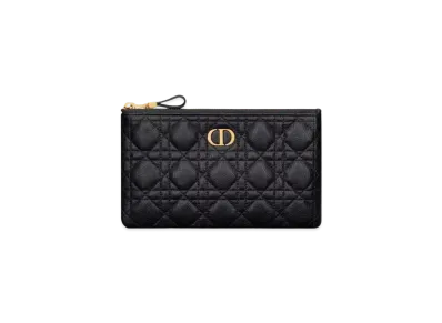 Dior Small Dior Caro Slim Pouch Supple Cannage Calfskin "Black"