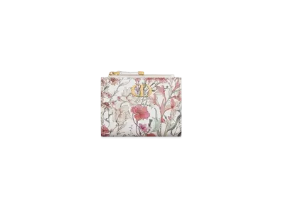 Dior Caro Dahlia Wallet Dior 4 Saisons Printemps Printed Calfskin Japan Exclusive "White/Multicolor"