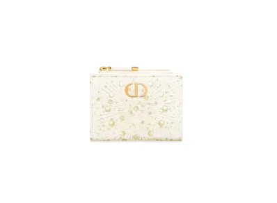 Dior Caro Dahlia Wallet Dior Astral Calfskin "Gold"