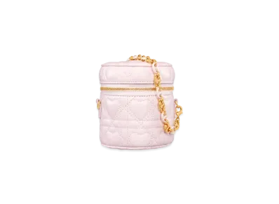 Dior Dioramour Dior Caro Heart Microvanity Cannage Lambskin "Pale Pink"