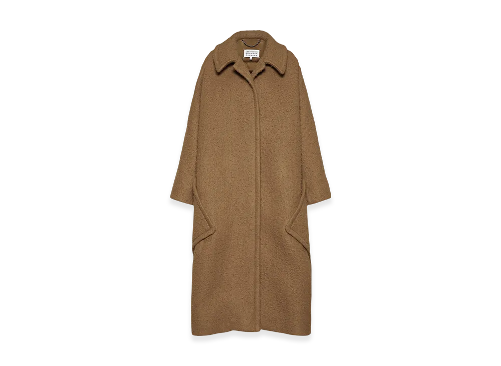 Maison Margiela Women's Boucle Mohair Wool Coat "Biscuits"
