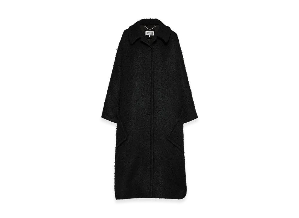 Maison Margiela Women's Boucle Mohair Wool Coat "Black"