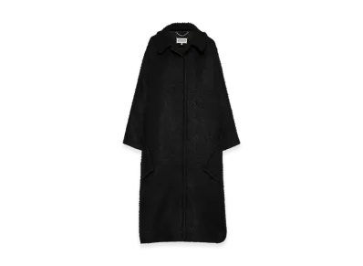Maison Margiela Women's Boucle Mohair Wool Coat "Black"