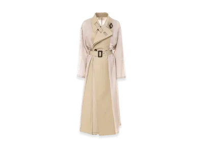Maison Margiela Women's Cupro Cotton Gabardine Trench Coat "Beige"