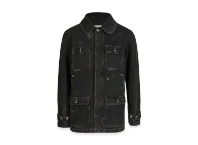 Maison Margiela Women's Paint Denim Jacket "Black"