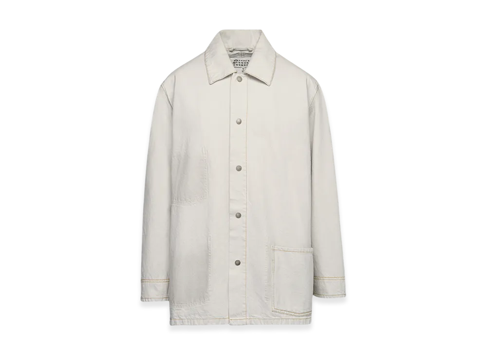 Maison Margiela Women's Chalk Selvedge Denim Jacket "Ice"