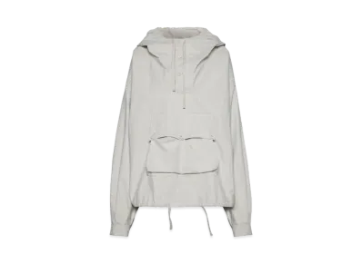 Maison Margiela Women's Waxed Rubber Hooded Windbreaker "Ice"