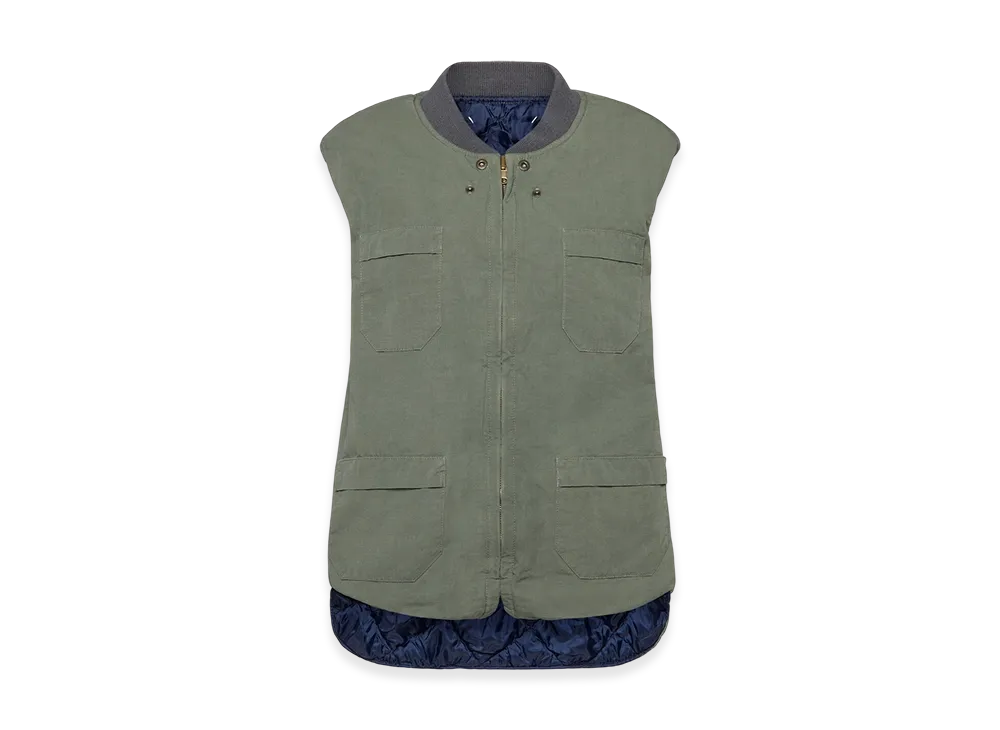 Maison Margiela Reversible Gilet "Moss Green/Blue"