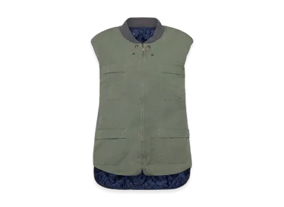 Maison Margiela Reversible Gilet "Moss Green/Blue"