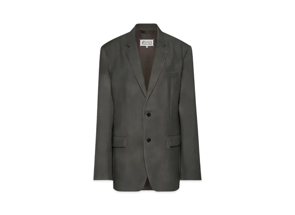 Maison Margiela Women's Mohair Wool Suit Jacket "Dark Taupe"