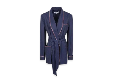 Maison Margiela Women's Belted Coat "Blue"