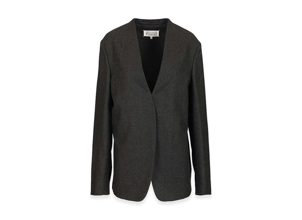 Maison Margiela Women's Minimal Wool Jacket "Gray"