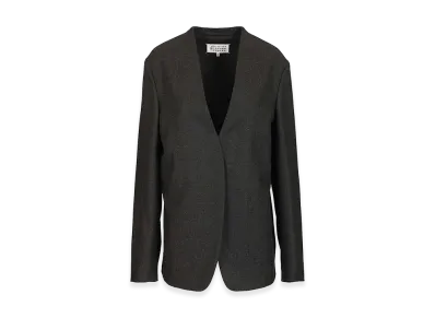 Maison Margiela Women's Minimal Wool Jacket "Gray"